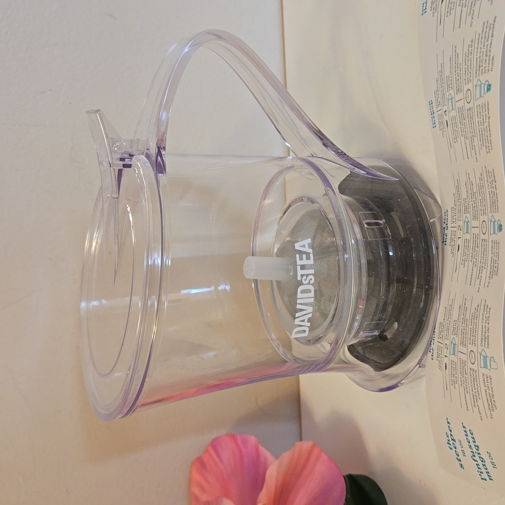 🫖 New David's Tea clear Steeper 18 oz NWT